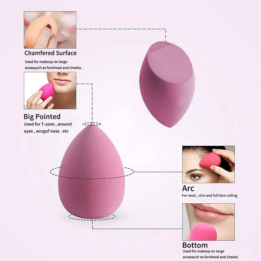 4/8pcs Makeup Sponge Blender Set – Flawless Application Made Easy