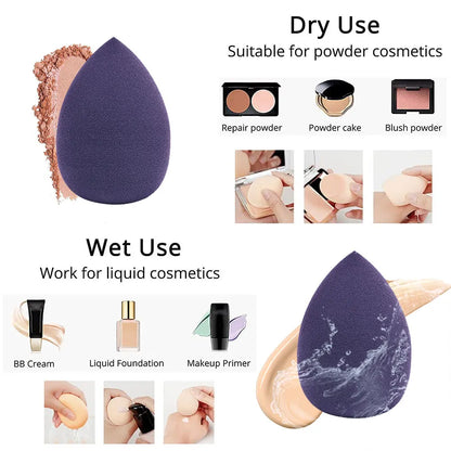 4/8pcs Makeup Sponge Blender Set – Flawless Application Made Easy