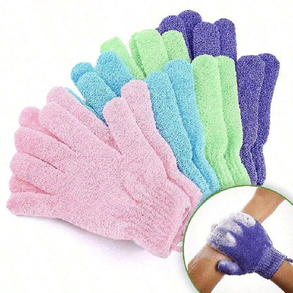 Reversible Exfoliating Shower Gloves – Body Scrub & Cleansing Tools (2pcs/6pcs/12pcs)