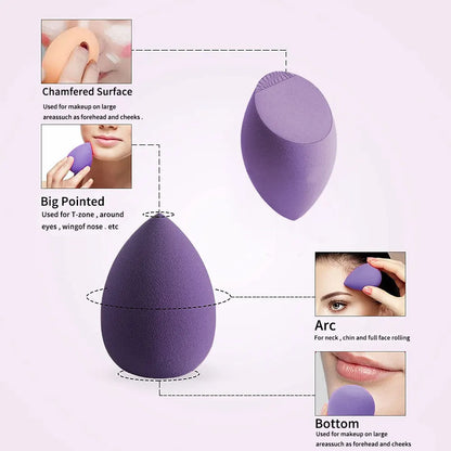 4/8pcs Makeup Sponge Blender Set – Flawless Application Made Easy